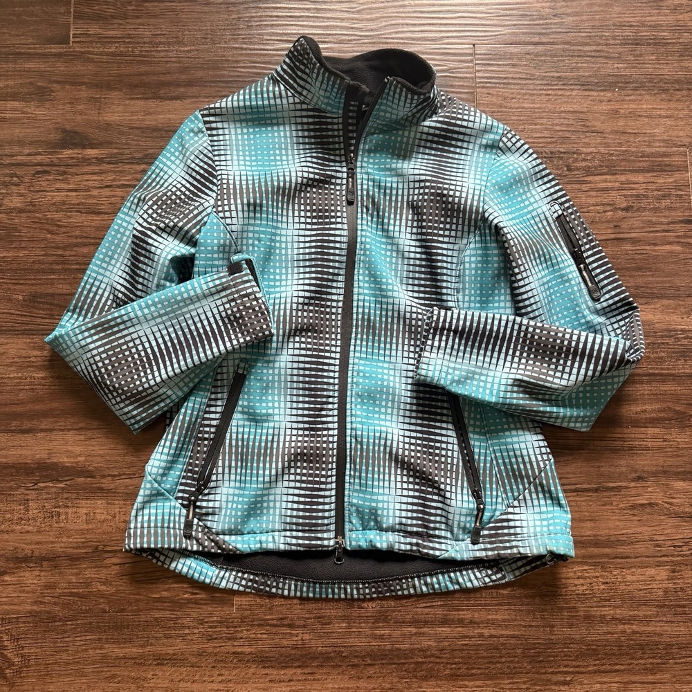 Roper Women's Large Performance Softshell Western Jacket Turquoise Geometric